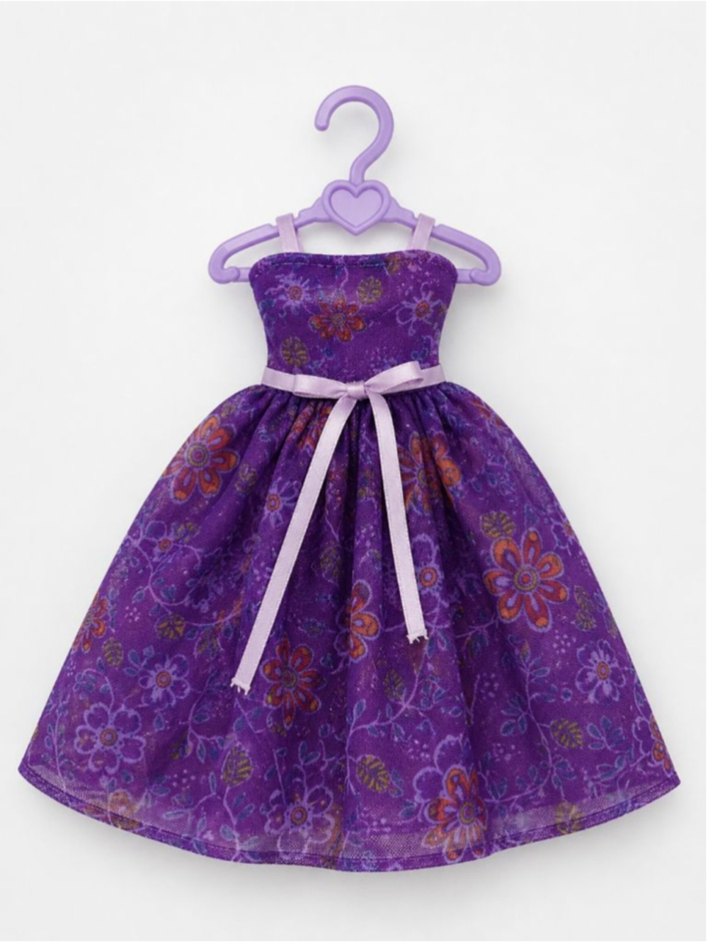 Girls Unbranded Casual Purple Floral Doll Dress